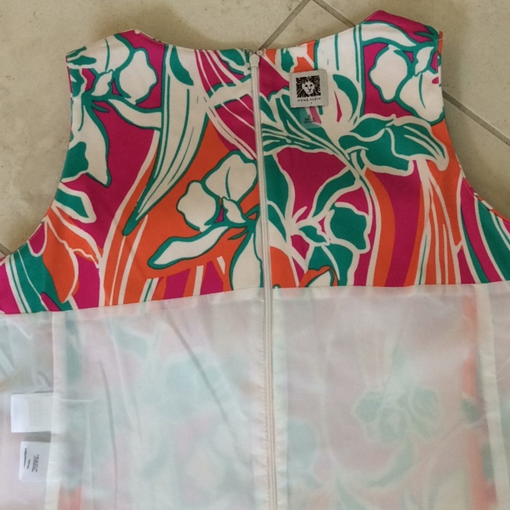 🍄HP🍄 ANNE KLEIN SIZE 6 WATERCOLOR SHEATH DRESS - Picture 7 of 8